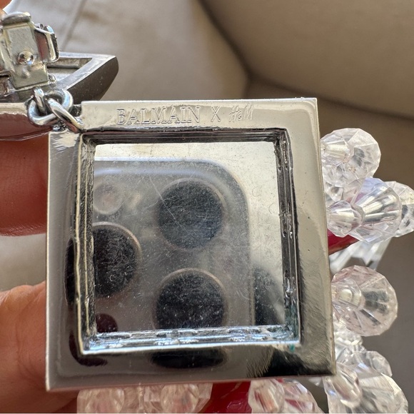 BALMAIN x H&M White Crystal Chandelier Clip On Earrings - Picture 6 of 8